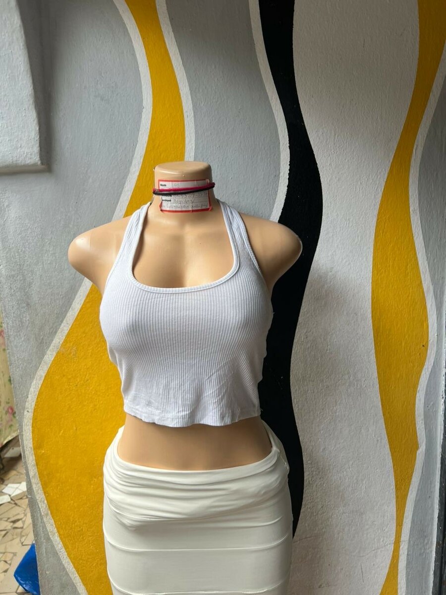 Top blanc dos nu