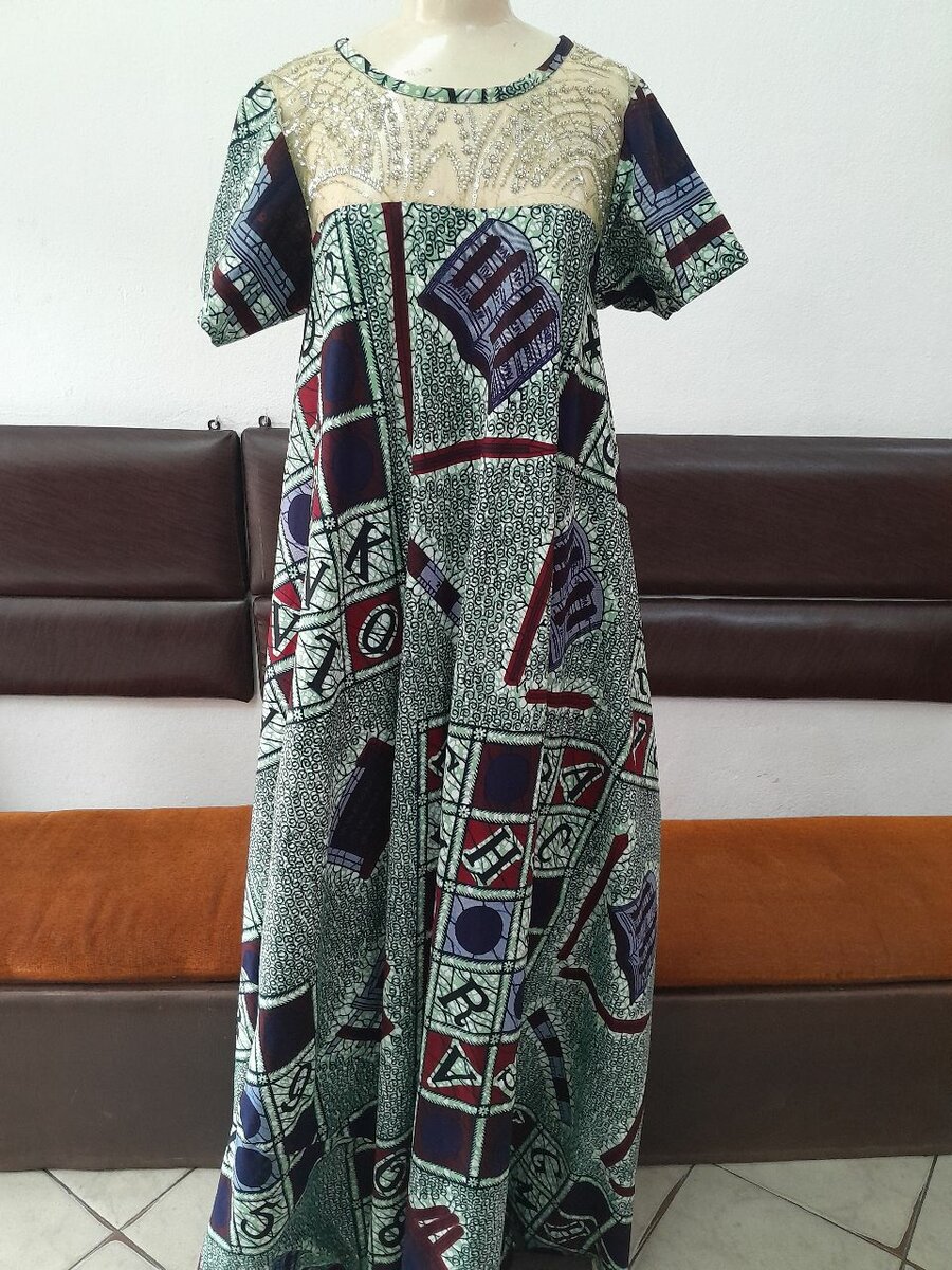 Robe longue imprimée boho