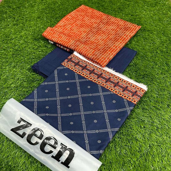 3 peice unstitched branded