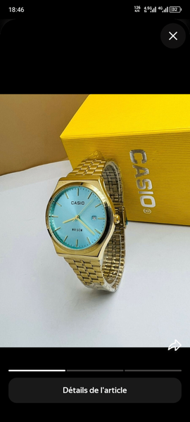 Montre Casio Dorée Élégante