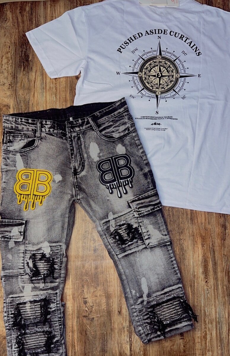 Ensemble T-shirt et Jeans Style Urbain
