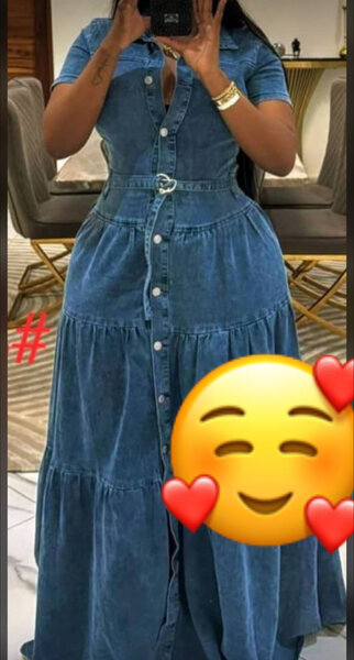 Robe longue en jean élégante