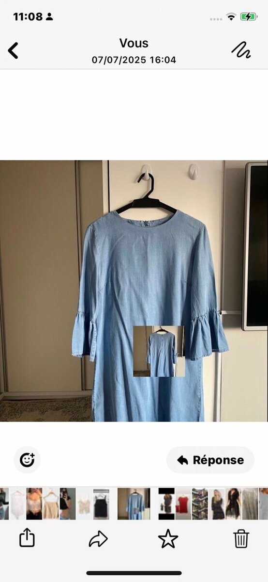 Robe décontractée bleue
