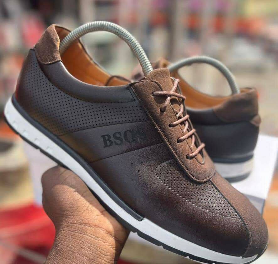 Baskets en cuir élégantes hommes