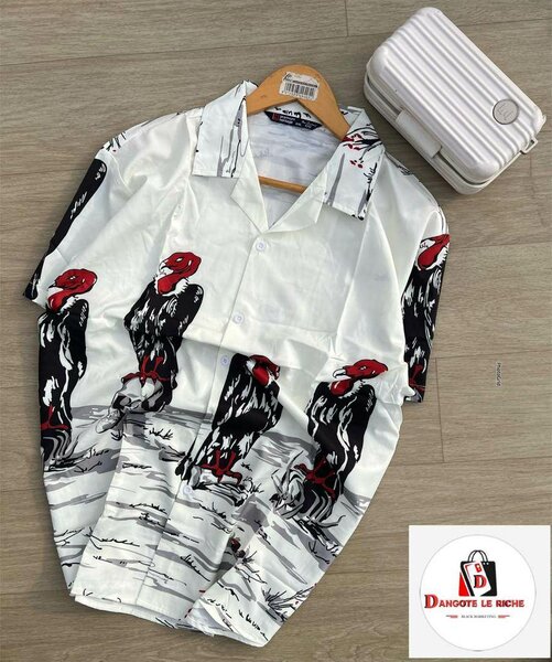 Chemise à motif animalier