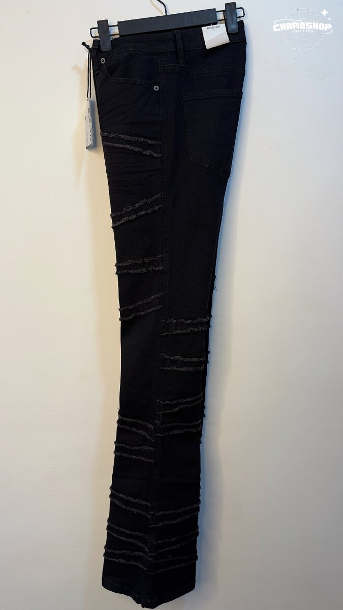 Jeans noirs déchirés Homme