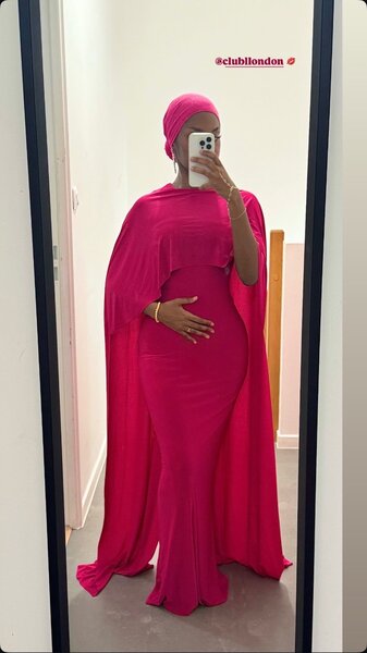 Robe de soirée fuchsia glamour