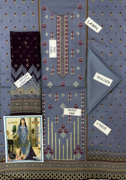 Printed lawn suit