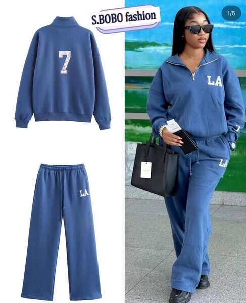 Ensemble de jogging bleu LA