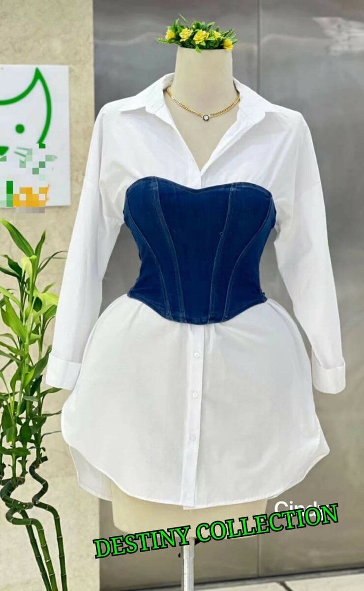 Chic Robe en chemise jeans