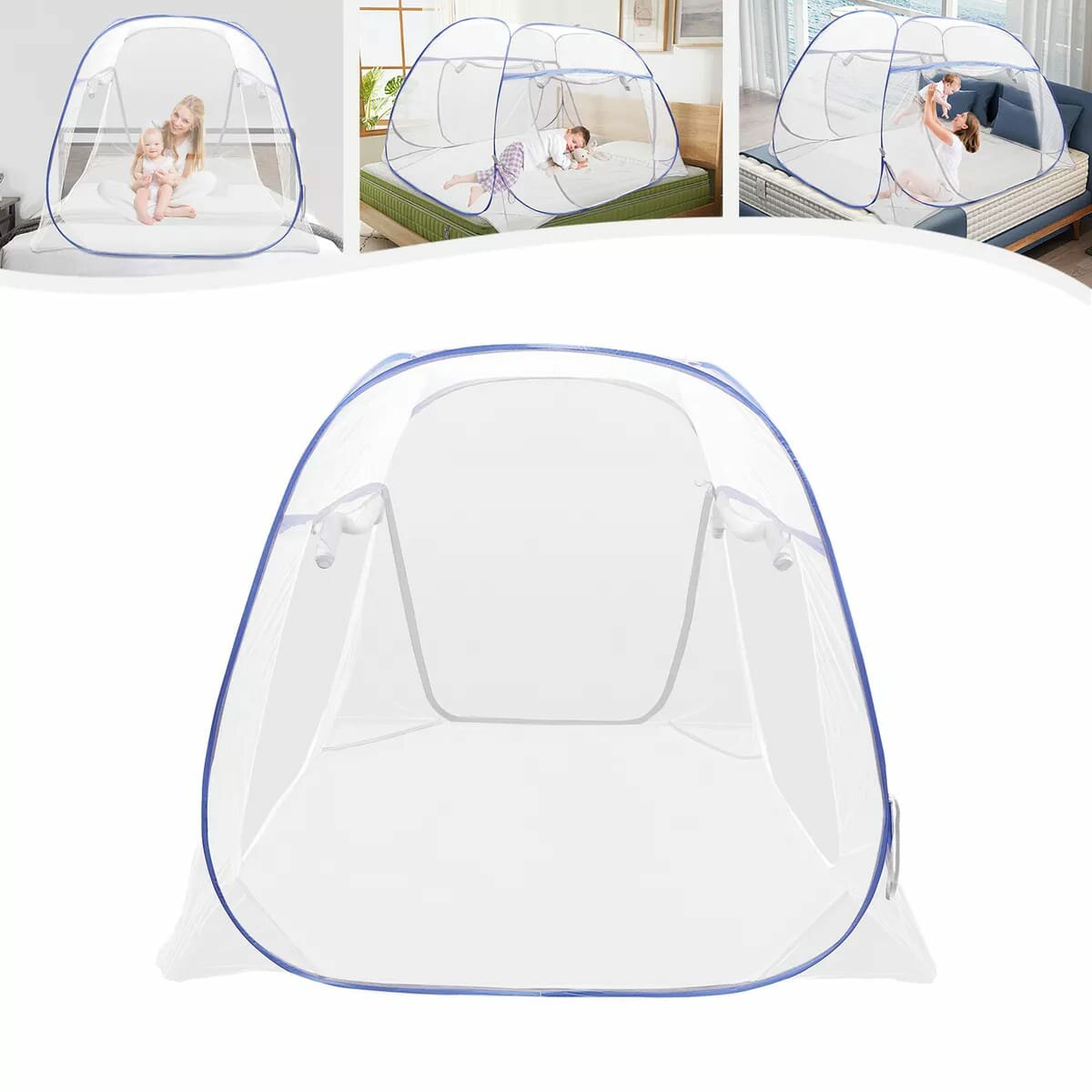 Beautiful translucent canopy for a bed