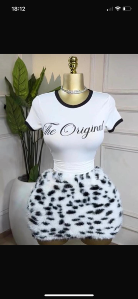 T-shirt imprimé & Jupe Léopard