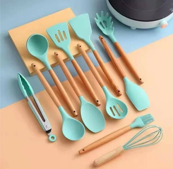 Ensemble d'Ustensiles de Cuisine en Silicone