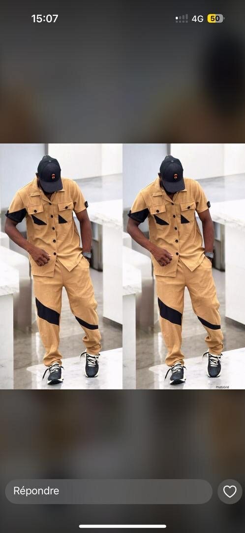 Ensemble décontracté homme beige