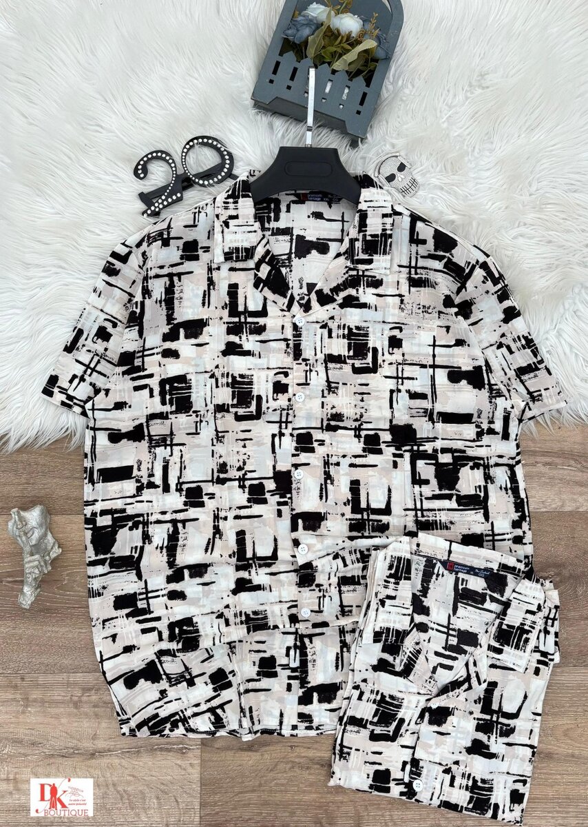 Chemise décontractée imprimée homme