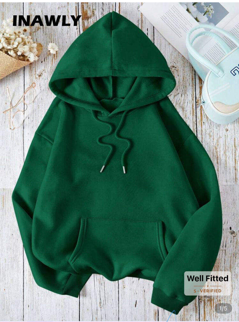 Sweat à capuche vert confortable