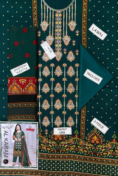 Printed lawn suit