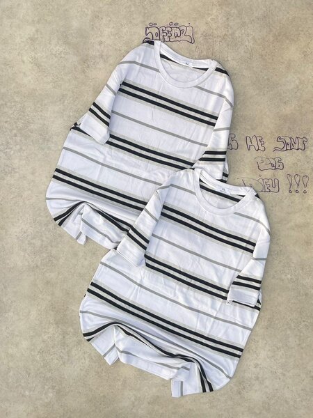 T-shirts rayés unisexes