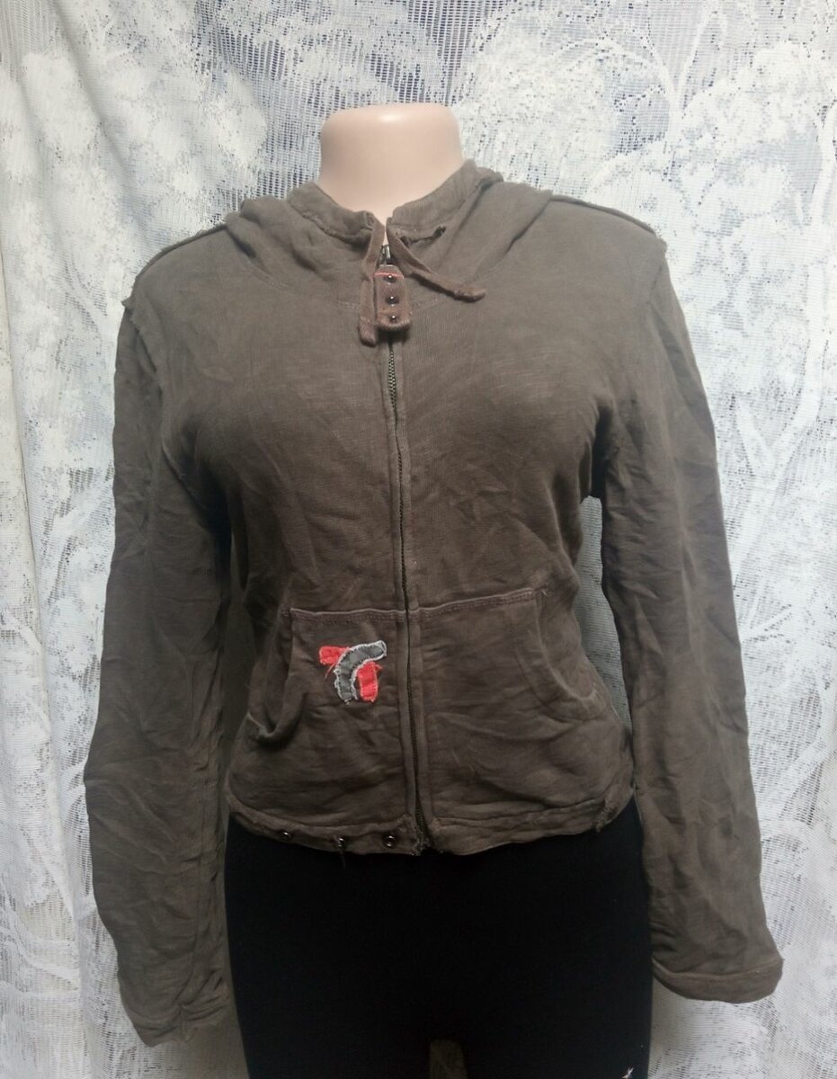 Veste à capuche kaki femme
