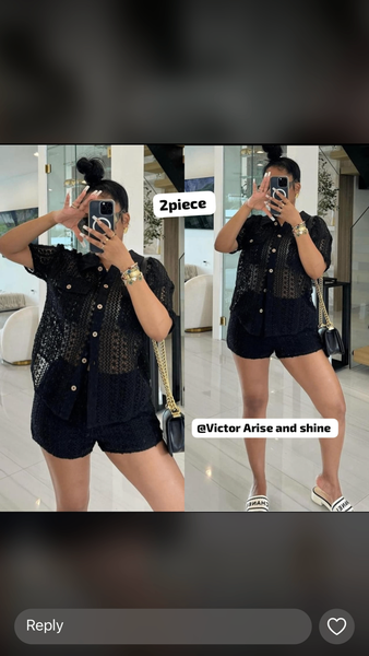 Top and shorts