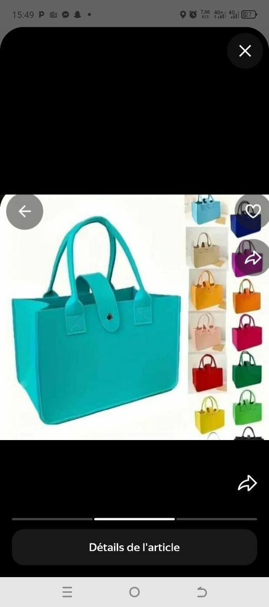 Sac à main coloré élégant