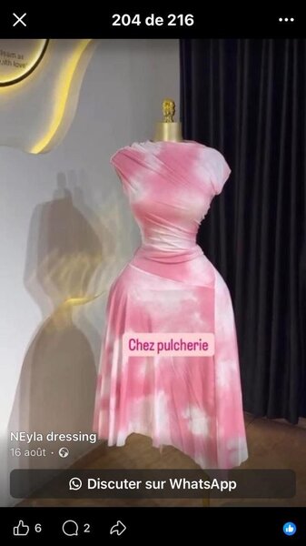 Robe rose dégradé élégante