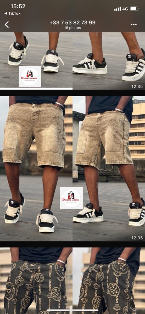 Shorts cargo en coton élégant