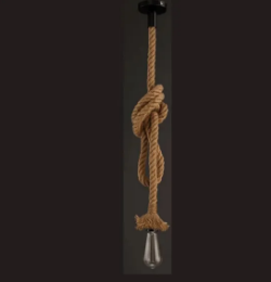 Rope Ceiling Hanging Lamp Base E27 1 meter 220V Kitchen Loft Industrial Retro Hanging Edison Decor Pendant Light BULB NOT INCLUDED