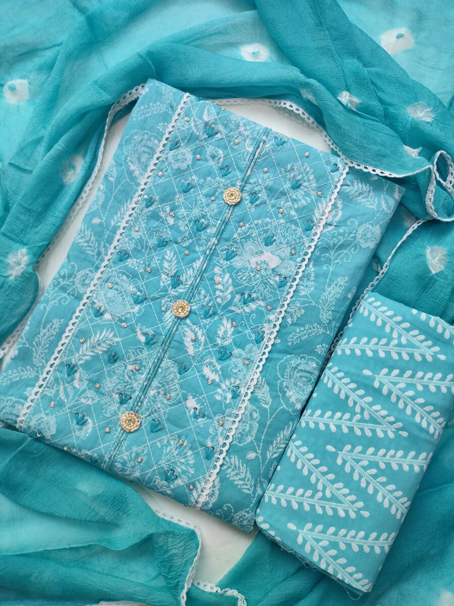 Cotton 3 Pice Suit