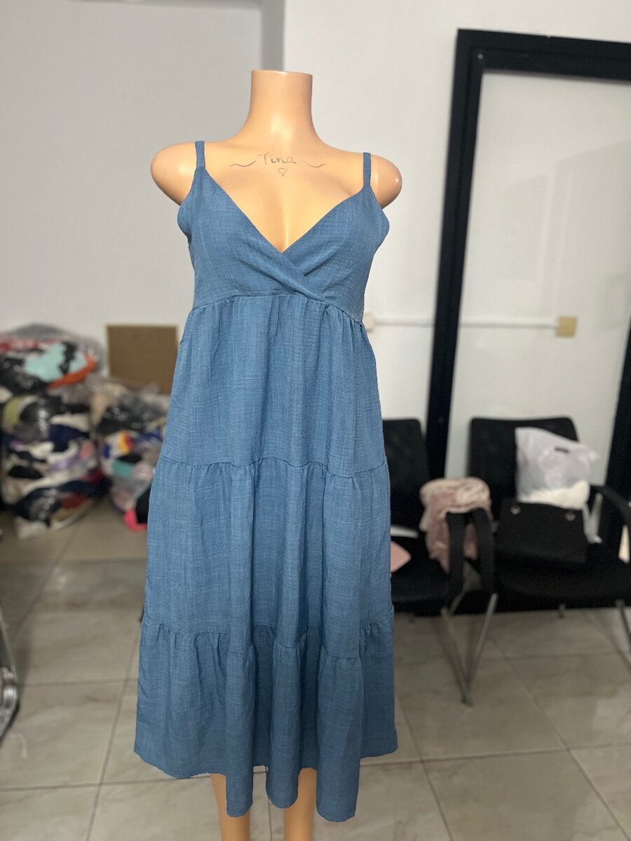 Robe longue en jean chic