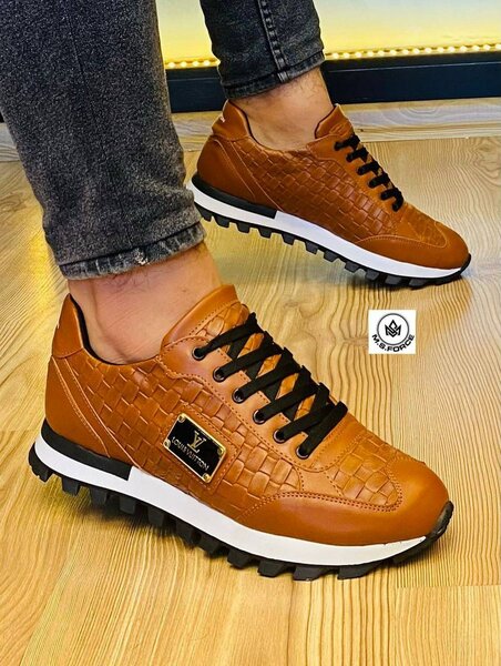 Baskets en cuir tendance homme