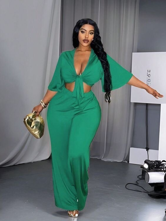 Ensemble vert élégant