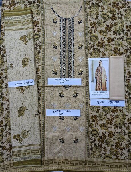 Printed lawn suit