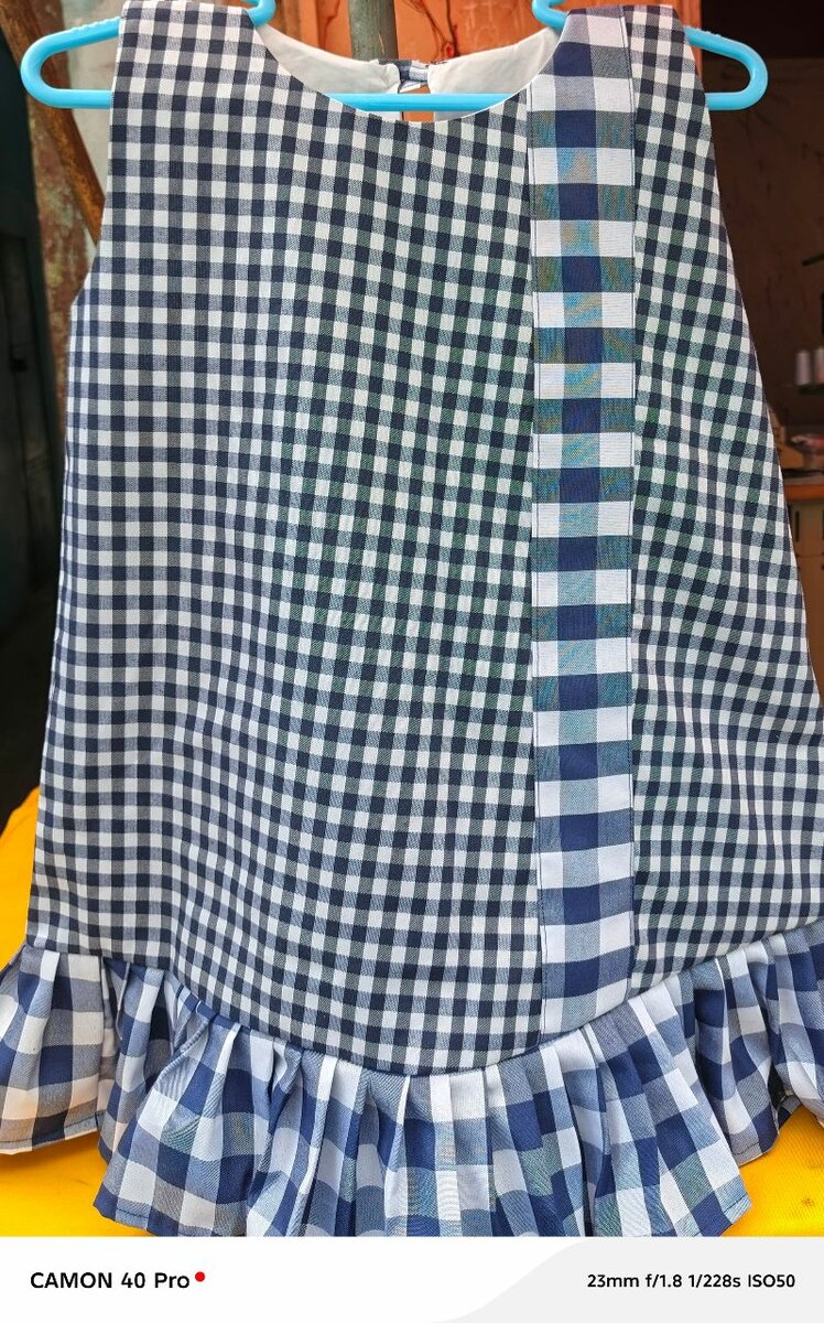 Robe à carreaux fille été