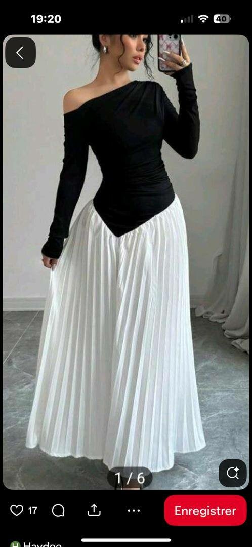 Robe élégante asymétrique