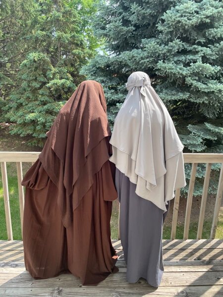 Ensemble khimar 3volant