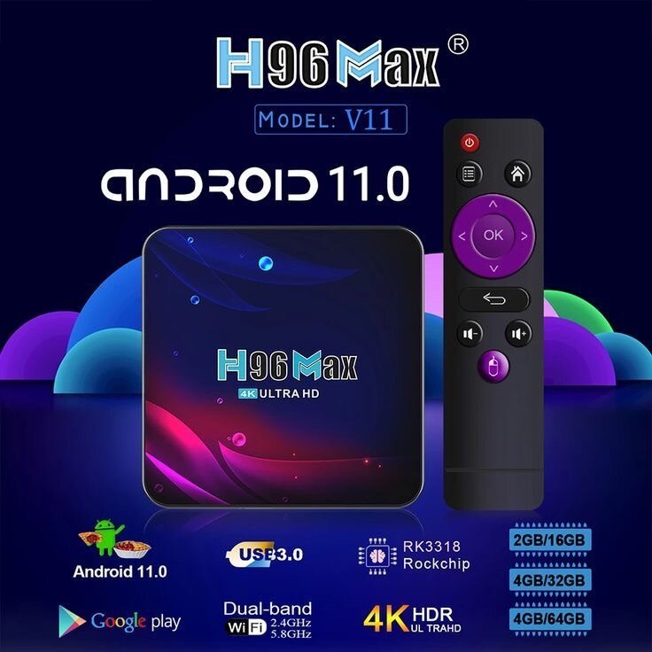 Box TV Android H96 4Go+32Go