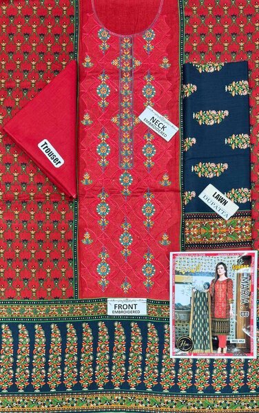 Printed lawn suit