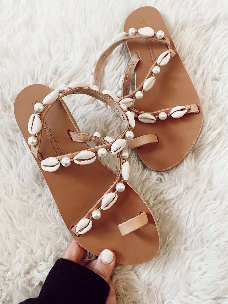 Sandales Bohèmes Coquillage Femme