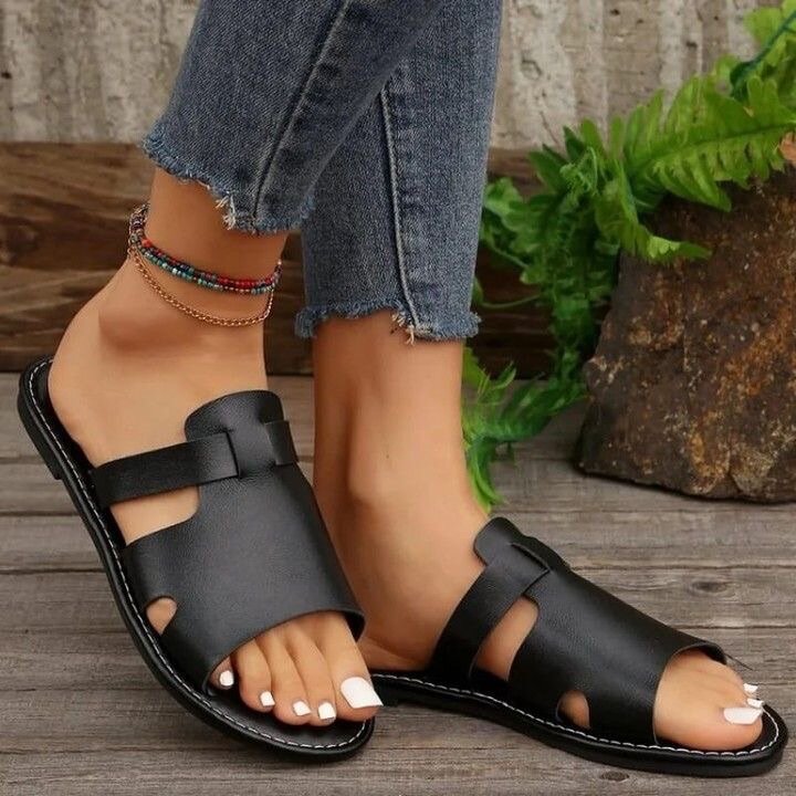 Sandales Noires Élégantes Femmes