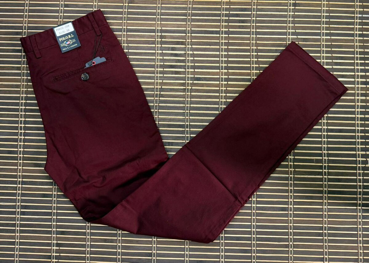 Pantalon homme bordeaux élégant