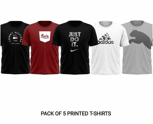5 Unisex printed t-shirt