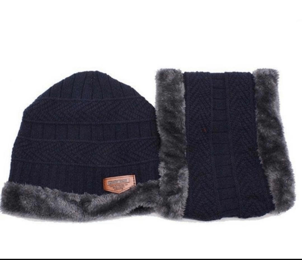1 pc Wool Beanie and Neck Warmer