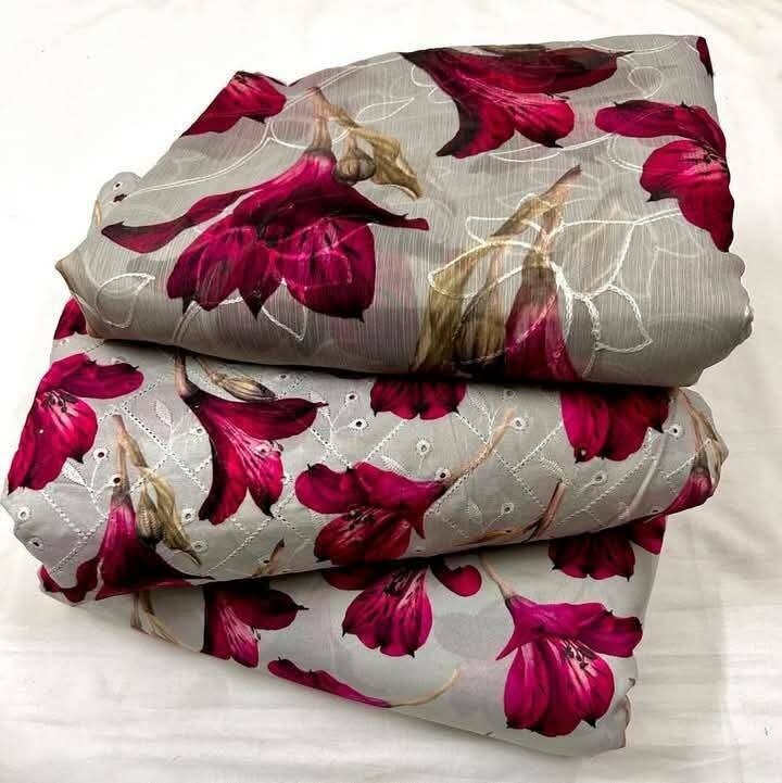 Printed lawn suit