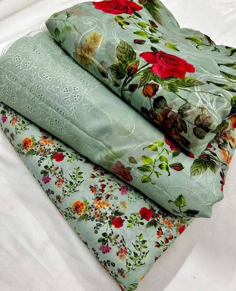 Printed lawn suit