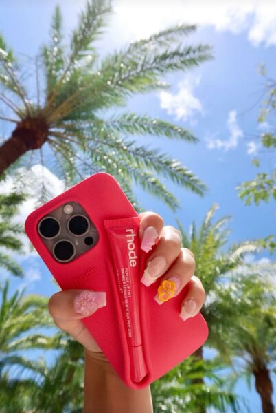 Étui iPhone rouge et gloss