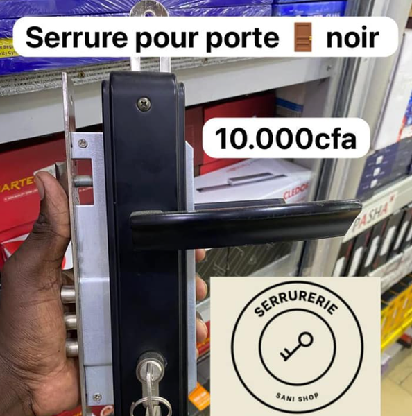 Serrure pour porte noir