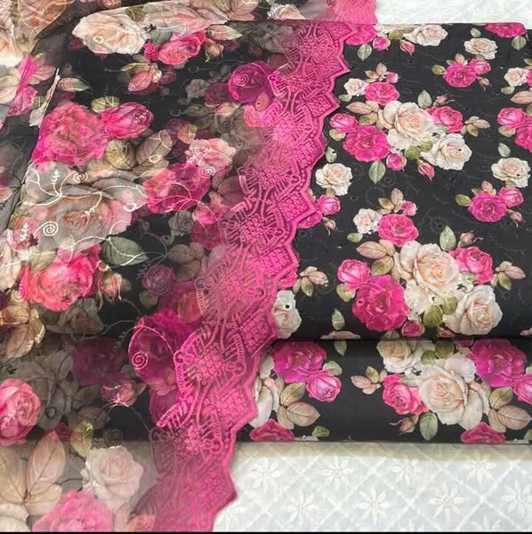 Printed lawn suit