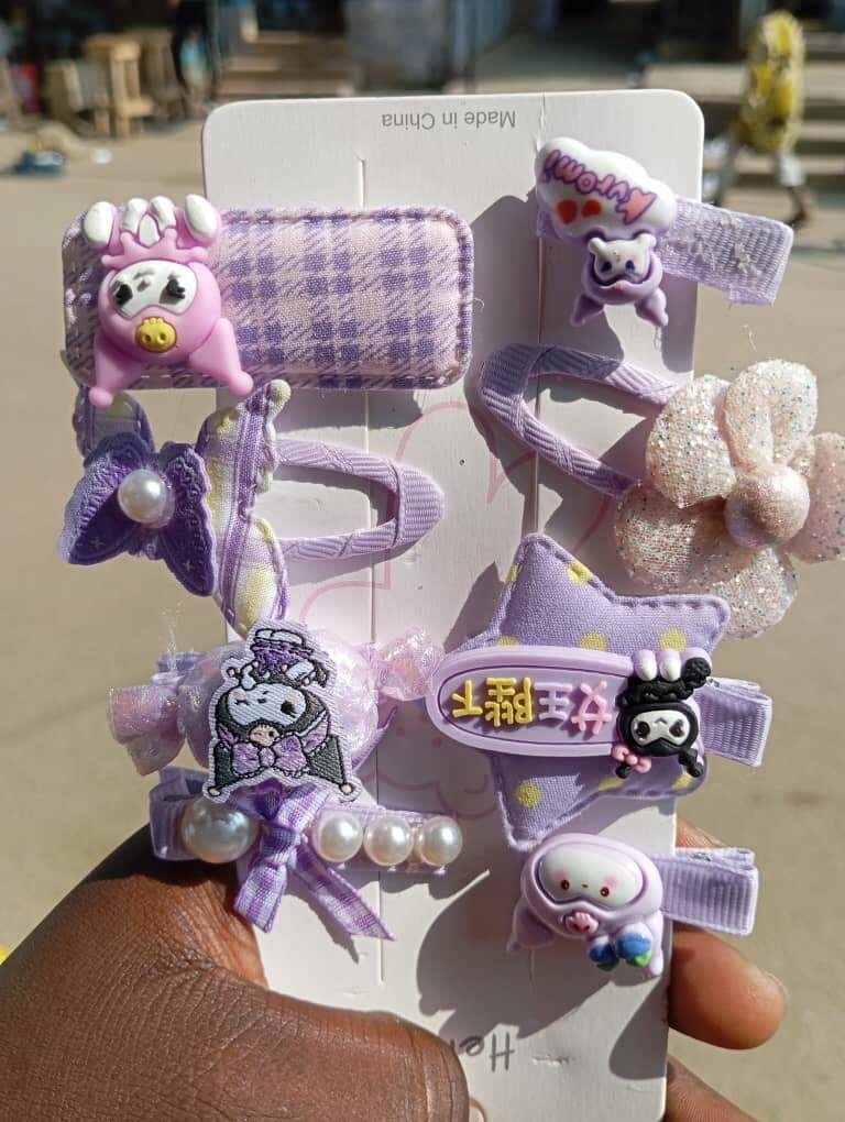 Pinces à cheveux mignonnes violet