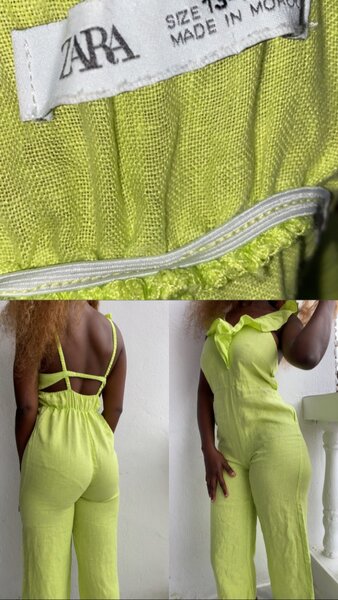 Combinaison Zara Vert Citron